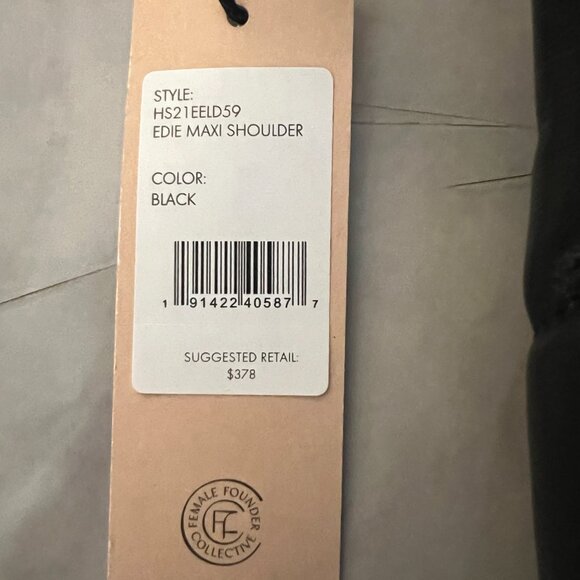 Rebecca Minkoff EDIE Maxi Leather Shoulder Bag, Black w/Silver Chain, NWT - Picture 8 of 8